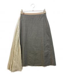 PRADA（プラダ）の古着「アシンメトリースカート」｜グレー