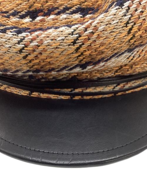 MAISON MICHEL（メゾンミッシェル）Maison Michel (メゾンミッシェル) ツイードキャスケット イエロー サイズ:SIZE Mの古着・服飾アイテム