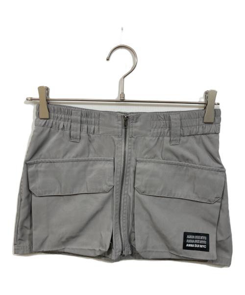 ANNA SUI（アナスイ）ANNA SUI (アナスイ) シャカ2ビッグポケットショートスカート グレー サイズ:	SIZE Mの古着・服飾アイテム