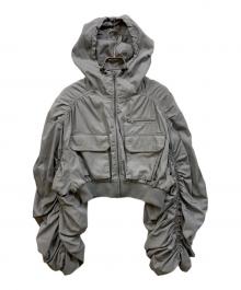 ANNA SUI（アナスイ）の古着「シャカ2シャーリングショートMA-1」｜グレー