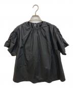 BALLSEYボールジィ）の古着「プロセスドコットン ギャザーブラウス」｜ブラック