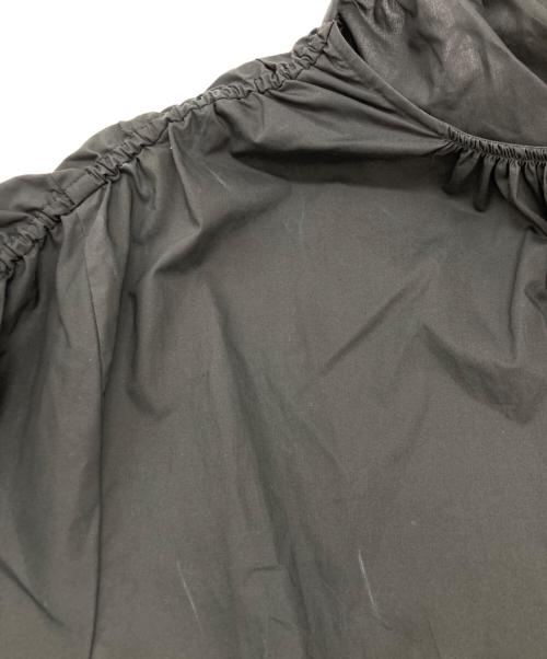 BALLSEY（ボールジィ）BALLSEY (ボールジィ) プロセスドコットン ギャザーブラウス ブラック サイズ:	SIZE 36の古着・服飾アイテム