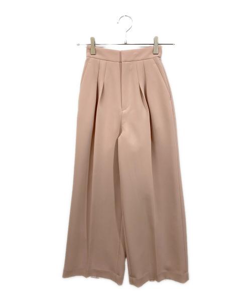 Aveniretoile（アベニールエトワール）Aveniretoile (アベニールエトワール) センタープレスツータックワイドパンツ ピンク サイズ:SIZE　30の古着・服飾アイテム