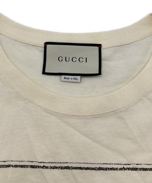 GUCCI（グッチ）GUCCI (グッチ) Guccify Hypnotism Graphic Tee アイボリー サイズ:SIZE Sの古着・服飾アイテム