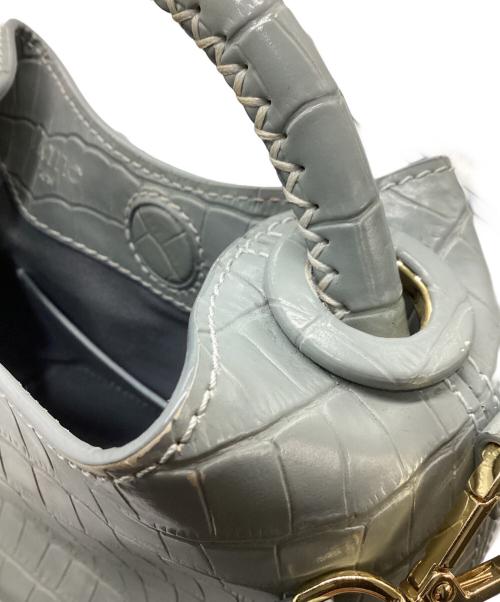 elleme（エレメ）elleme (エレメ) 2WAY型押しバッグ スカイブルーの古着・服飾アイテム