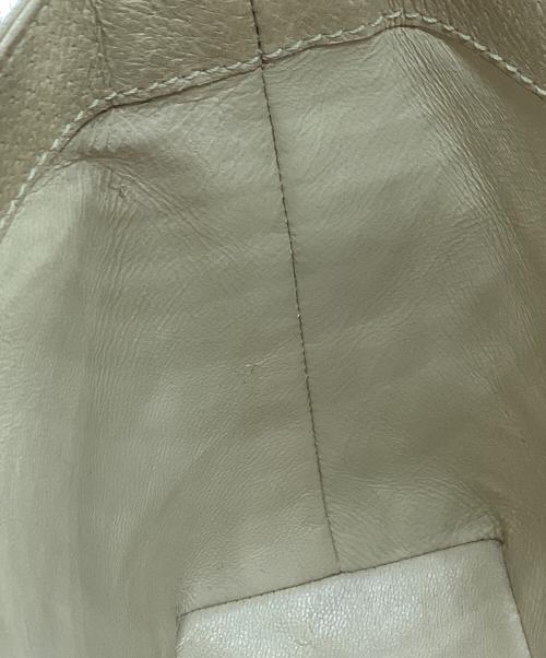 GUCCI（グッチ）GUCCI (グッチ) バンブーターンロックレザーハンドバッグ ベージュの古着・服飾アイテム