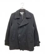 COMME des GARCONS SHIRTコムデギャルソンシャツ）の古着「WOOL NYLON TWEED GARMENT MILLED P-COAT」｜ブラック