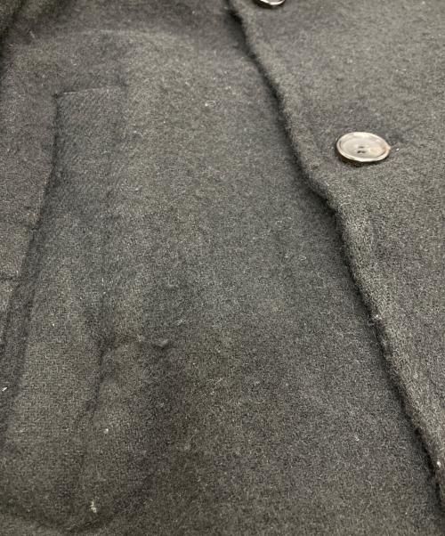 COMME des GARCONS SHIRT（コムデギャルソンシャツ）COMME des GARCONS SHIRT (コムデギャルソンシャツ) WOOL NYLON TWEED GARMENT MILLED P-COAT ブラック サイズ:Mの古着・服飾アイテム