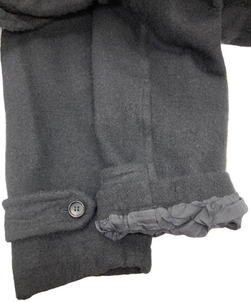 COMME des GARCONS SHIRT（コムデギャルソンシャツ）COMME des GARCONS SHIRT (コムデギャルソンシャツ) WOOL NYLON TWEED GARMENT MILLED P-COAT ブラック サイズ:Mの古着・服飾アイテム