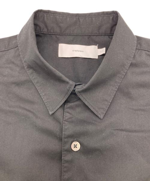 Graphpaper（グラフペーパー）Graphpaper (グラフペーパー) Solotex Twill S/S Oversized Box Shirt ブラック サイズ:SIZE O/Sの古着・服飾アイテム