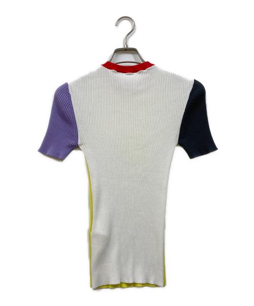 nagonstans（ナゴンスタンス）nagonstans (ナゴンスタンス) バイカラーニットTシャツ マルチカラー サイズ:Mの古着・服飾アイテム