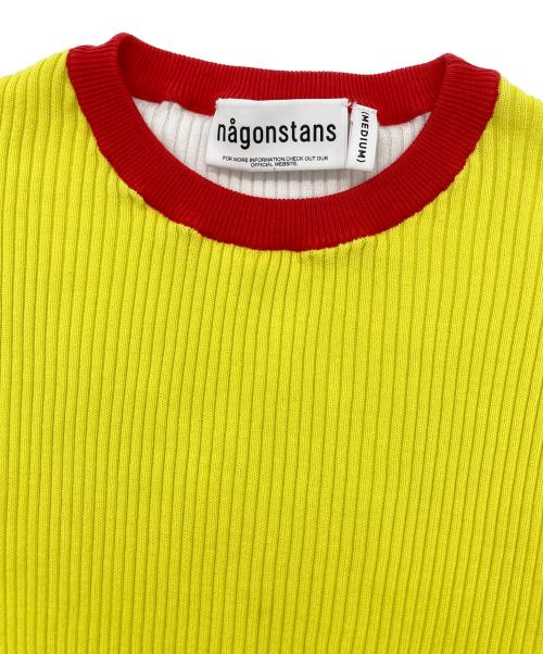 nagonstans（ナゴンスタンス）nagonstans (ナゴンスタンス) バイカラーニットTシャツ マルチカラー サイズ:Mの古着・服飾アイテム