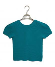 me ISSEY MIYAKE（ミーイッセイ ミヤケ）の古着「プリーツカットソー」｜グリーン