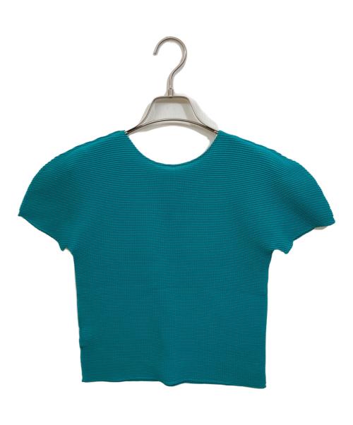 me ISSEY MIYAKE（ミーイッセイ ミヤケ）me ISSEY MIYAKE (ミーイッセイ ミヤケ) プリーツカットソー グリーン サイズ:実寸をご確認くださいの古着・服飾アイテム