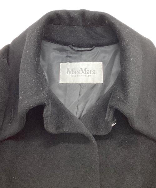 MaxMara（マックスマーラ）MaxMara (マックスマーラ) カシミヤ混ウールコート ブラック サイズ:40の古着・服飾アイテム