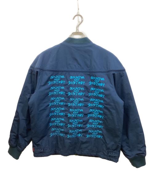 SUPREME（シュプリーム）SUPREME (シュプリーム) THRASHER (スラッシャー) Thrasher Poplin Crew Jacket ネイビー サイズ:Lの古着・服飾アイテム