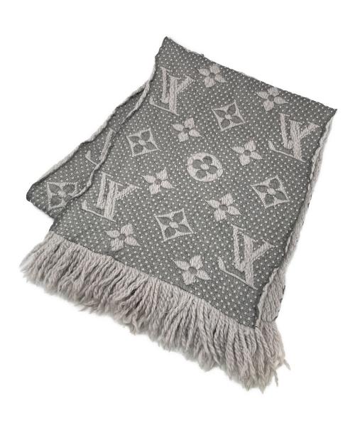 LOUIS VUITTON（ルイ ヴィトン）LOUIS VUITTON (ルイ ヴィトン) エシャルプ ロゴマニア マフラー グレーの古着・服飾アイテム