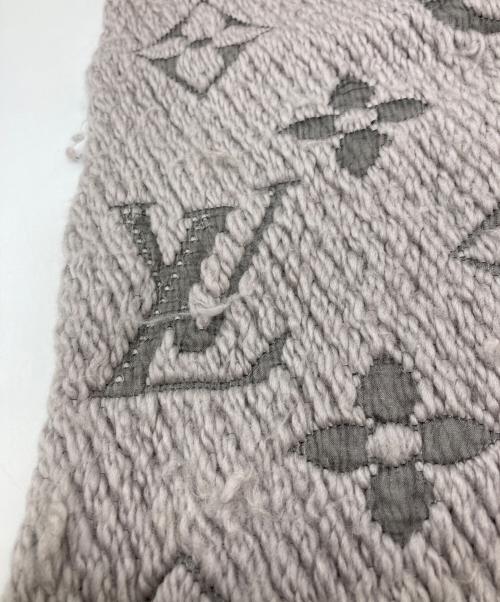 LOUIS VUITTON（ルイ ヴィトン）LOUIS VUITTON (ルイ ヴィトン) エシャルプ ロゴマニア マフラー グレーの古着・服飾アイテム