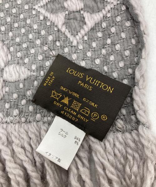 LOUIS VUITTON（ルイ ヴィトン）LOUIS VUITTON (ルイ ヴィトン) エシャルプ ロゴマニア マフラー グレーの古着・服飾アイテム