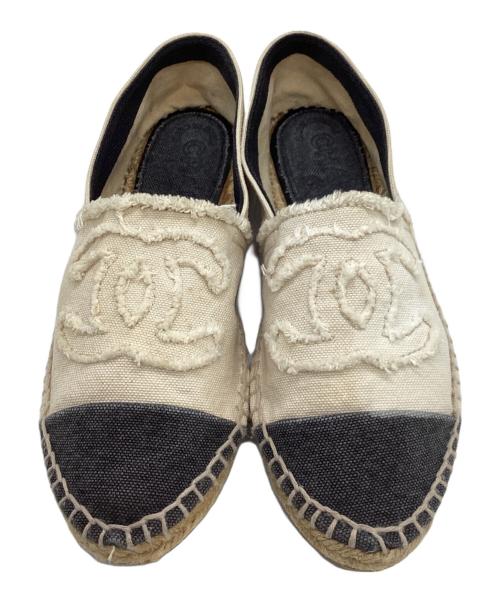 CHANEL（シャネル）CHANEL (シャネル) エスパドリーユ アイボリー サイズ:37の古着・服飾アイテム