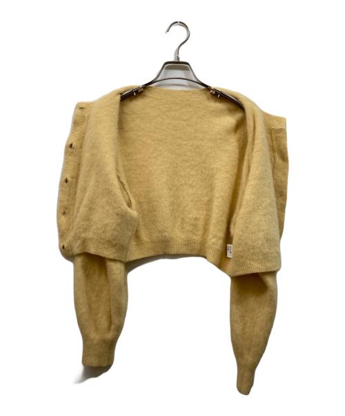 COLLAGE GALLARDAGALANTE（コラージュ ガリャルダガランテ）COLLAGE GALLARDAGALANTE (コラージュ ガリャルダガランテ) カシミヤ混カーディガン イエロー サイズ:	SIZE Freeの古着・服飾アイテム