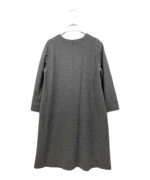 UNITED（ユナイテッド）UNITED (ユナイテッド) ツィード Vネック ワンピース グレー サイズ:SIZE 2の古着・服飾アイテム