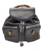 GUCCIグッチ）の古着「バンブーハンドルリュック」｜ブラック