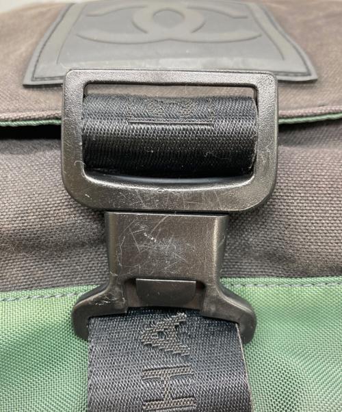 CHANEL（シャネル）CHANEL (シャネル) スポーツライン ココマーク ショルダーバッグ ブラック×グリーンの古着・服飾アイテム