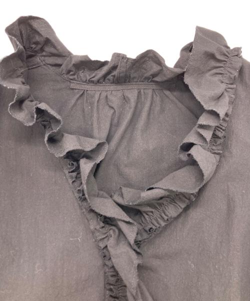 NOLLEY'S（ノーリーズ）NOLLEY'S (ノーリーズ) オーガニックコットンボイル2WAYフリルシャツ ブラック サイズ:SIZE Freeの古着・服飾アイテム