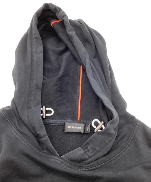 JIL SANDER（ジルサンダー）JIL SANDER (ジルサンダー) パイピングプルオーバーパーカー ブラック サイズ:SIZE Sの古着・服飾アイテム