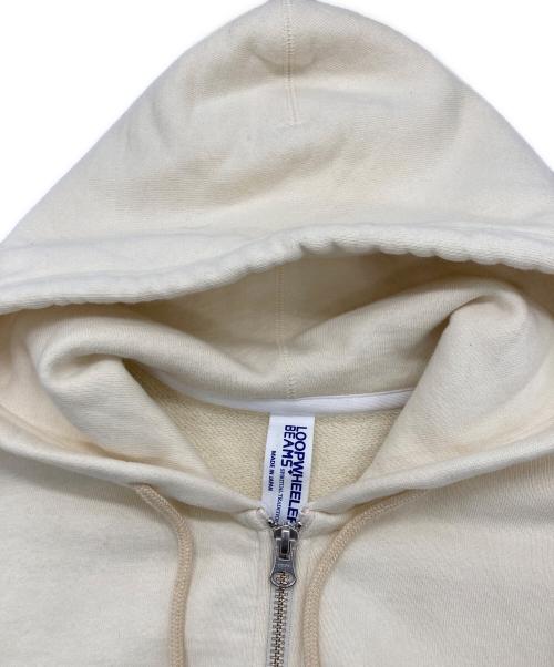 LOOPWHEELER（ループウィラー）LOOPWHEELER (ループウィラー) BEAMS PLUS (ビームスプラス) ジップパーカー アイボリー サイズ:	SIZE Sの古着・服飾アイテム