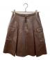 KUME (クメ) Vegan Leather Pleated Cargo Skirt ブラウン サイズ:S：12000円
