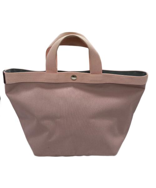 Herve Chapelier（エルベシャプリエ）Herve Chapelier (エルベシャプリエ) 舟形ハンドバッグ ピンクの古着・服飾アイテム