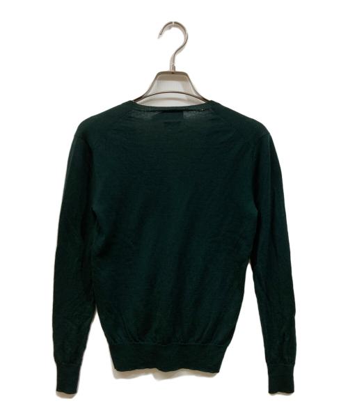POLO RALPH LAUREN（ポロ・ラルフローレン）POLO RALPH LAUREN (ポロ・ラルフローレン) メリノウールVネックニット グリーン サイズ:SIZE XSの古着・服飾アイテム