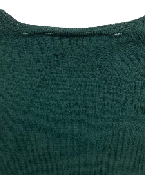 POLO RALPH LAUREN（ポロ・ラルフローレン）POLO RALPH LAUREN (ポロ・ラルフローレン) メリノウールVネックニット グリーン サイズ:SIZE XSの古着・服飾アイテム