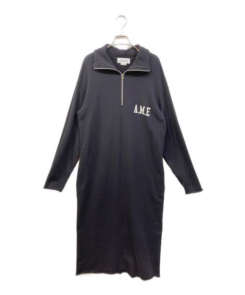 L'appartement（アパルトモン）L'appartement (アパルトモン) Half Zip Sweat Onepiece ブラック サイズ:サイズ表記無しの古着・服飾アイテム