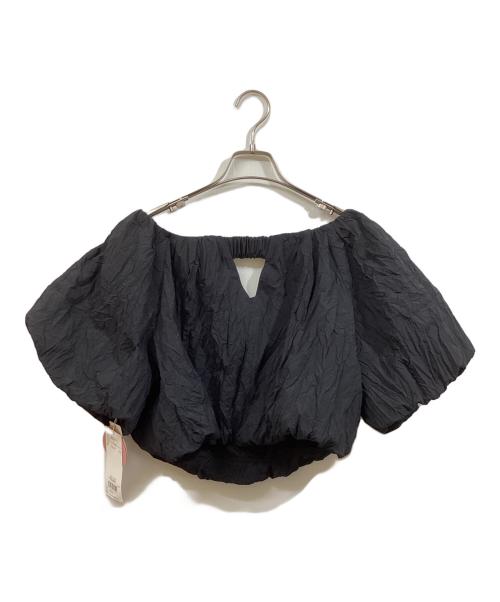 emmi atelier（エミアトリエ）emmi atelier (エミアトリエ) ワッシャーオフショルブラウス ブラック サイズ:	SIZE 1の古着・服飾アイテム