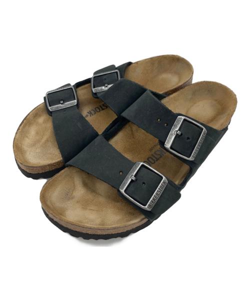 BIRKENSTOCK（ビルケンシュトック）BIRKENSTOCK (ビルケンシュトック) アリゾナ オイルドナチュラルレザーサンダル ブラック サイズ:	SIZE 38の古着・服飾アイテム