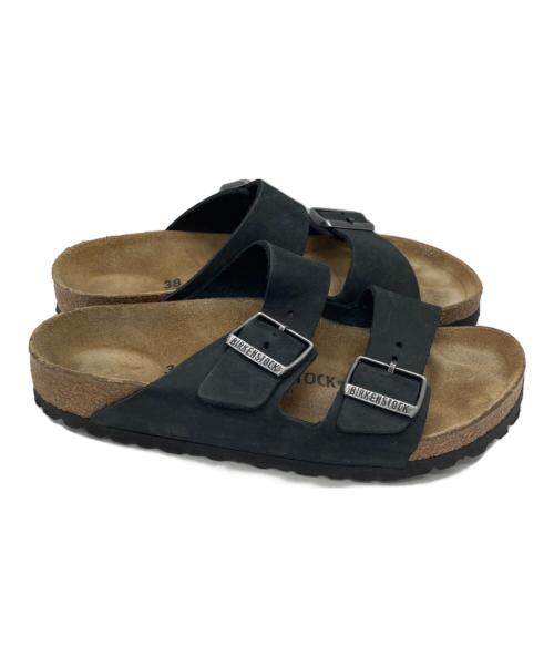 BIRKENSTOCK（ビルケンシュトック）BIRKENSTOCK (ビルケンシュトック) アリゾナ オイルドナチュラルレザーサンダル ブラック サイズ:	SIZE 38の古着・服飾アイテム