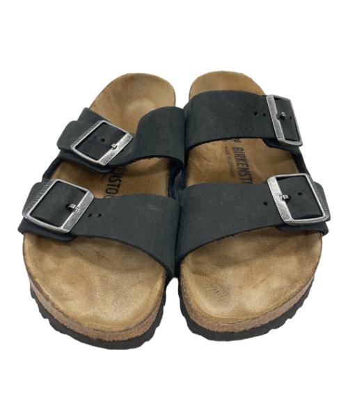 BIRKENSTOCK（ビルケンシュトック）BIRKENSTOCK (ビルケンシュトック) アリゾナ オイルドナチュラルレザーサンダル ブラック サイズ:	SIZE 38の古着・服飾アイテム
