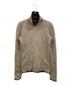 HERMESエルメス）の古着「Hロゴカシミヤ混モヘヤニット」｜ベージュ