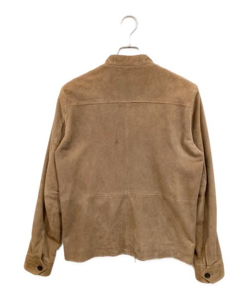 EDIFICE（エディフィス）EDIFICE (エディフィス) ヤギ革シングルライダースジャケット ベージュ サイズ:48の古着・服飾アイテム