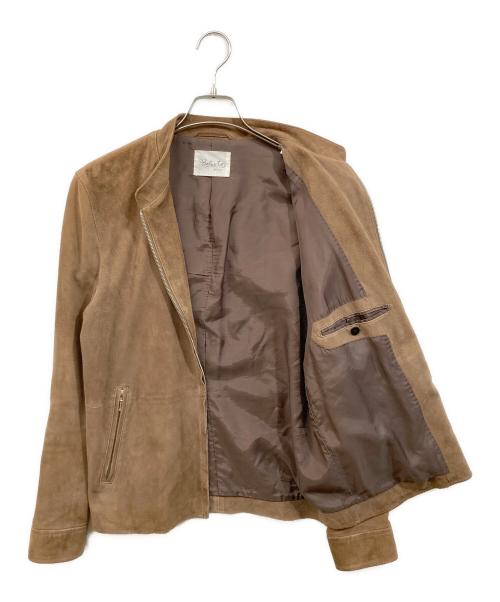 EDIFICE（エディフィス）EDIFICE (エディフィス) ヤギ革シングルライダースジャケット ベージュ サイズ:48の古着・服飾アイテム
