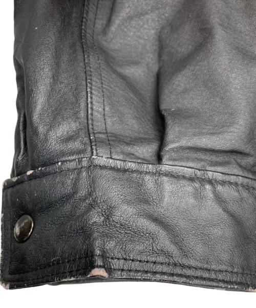 WINLIT NEWYORK（ウィンリット・ニューヨーク）WINLIT NEWYORK (ウィンリット・ニューヨーク) レザージャケット ブラック サイズ:SIZE XLの古着・服飾アイテム