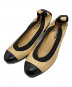 CHANELシャネル）の古着「ココマークバイカラーヒールパンプス」｜ベージュ