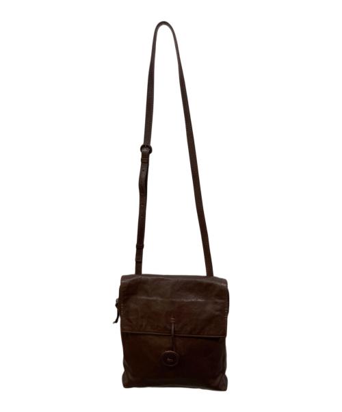 genten（ゲンテン）genten (ゲンテン) レザーショルダーバッグ ブラウンの古着・服飾アイテム