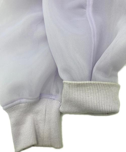 THINGS THAT MATTER（シングスザットマター）things that matter (シングスザットマター) SHEER SLEEVES COMPACT MA-1 BLOUSON パープル サイズ:Freeの古着・服飾アイテム