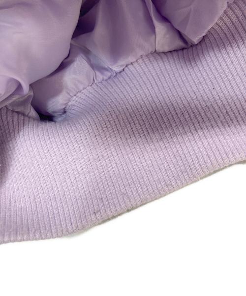 THINGS THAT MATTER（シングスザットマター）things that matter (シングスザットマター) SHEER SLEEVES COMPACT MA-1 BLOUSON パープル サイズ:Freeの古着・服飾アイテム