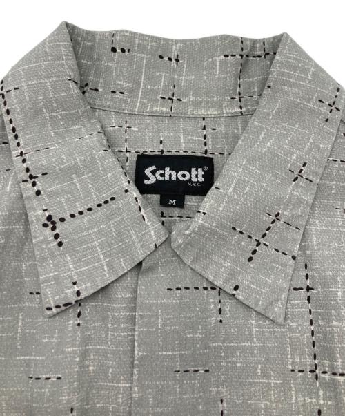 Schott（ショット）Schott (ショット) KASURI PLAID LS SHIRT グレー サイズ:	SIZE Mの古着・服飾アイテム