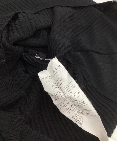 MaxMara（マックスマーラ）MaxMara (マックスマーラ) アシンメトリー半袖ニット ブラック サイズ:Sの古着・服飾アイテム